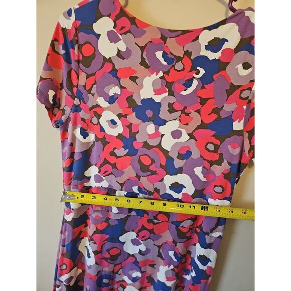 Boden Floral Short-Sleeve Dress Size 10 R Multi-Color - Picture 7 of 8